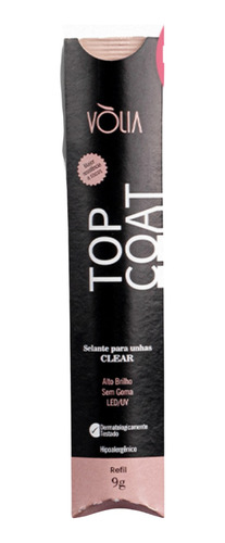 Top Coat Clear Refil Sachê Vólia