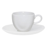 Jogo 6 Xícaras Chá Café Com Pires Ryo Branco 220ml Oxford