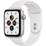 Apple Watch Se Silver Aluminum Casa White Sport Band 44mm