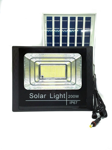 Refletor Holofote De 200w Placa Energia Solar A Prova D´agua