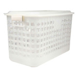 Caja/canasta Organizadora Con Tapa Dkw 26 Litros Blanca