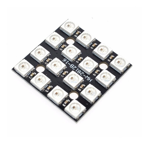 Panel Led Ws2812b Rgb 5050 4x4 Matriz 16bits Itytarg