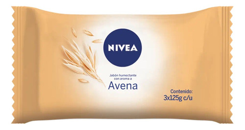 Nivea Avena Jabón En Barra 125gr Pack 3 Unidades