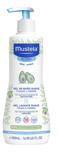 Gel De Banho Mustela Bebê Suave Corpo E Cabelo 500ml