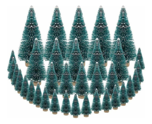 35 Mini Árboles De Navidad Artificiales De Nieve Escarchada