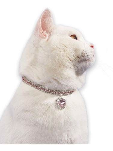 Collar Gato Perro Diamantes Imitación Joyeria Para Mascotas