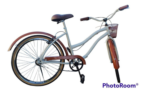 Bicicleta Retro Aro 26 Modelo Feminino Aero E Cesta Marrom