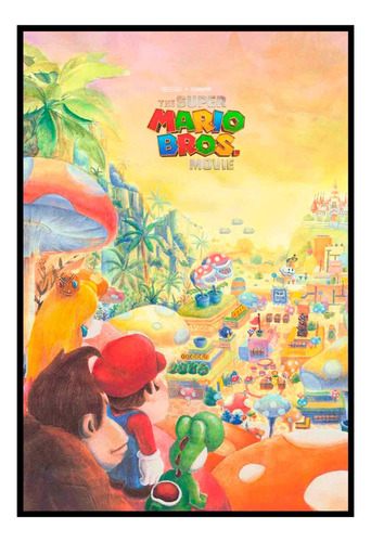 Cuadro Premium Poster 33x48cm Mario Bros Y Donkey Kong