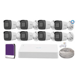 Kit 8 Camaras Ip 2 Mpx Nvr 8 Ch Poe 2 Tb Hikvision Bala 1080