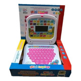 Laptop Computadora Juguete Infantil Didactico Niños Color Rosa Chicle