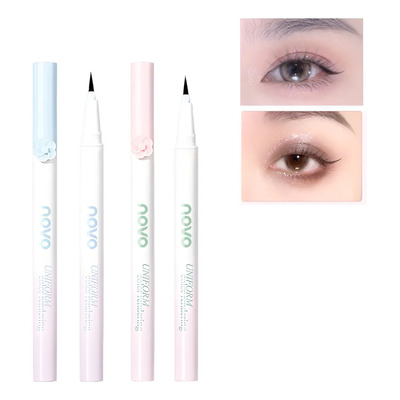 Delineador En Fibra Ultra Fino Fino Waterproof Flower Novo 02 - Marrón Mate