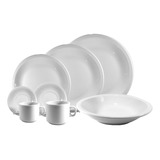 Set Vajilla 32 Piezas | Porcelana Blanca Germer Iguazu