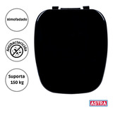 Assento Sanitário Almofadado Versato Preto Astra