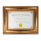 Moldura P/ Certificado Diploma A4 Dourada Com Vidro 21x30