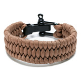 Pulsera De Hombre Outdoor Tejido Con Grillete De Acero