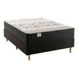 Conjunto Cama Box Casal Áustria Cbcol-088 Kappesberg Cor Preto/cinza