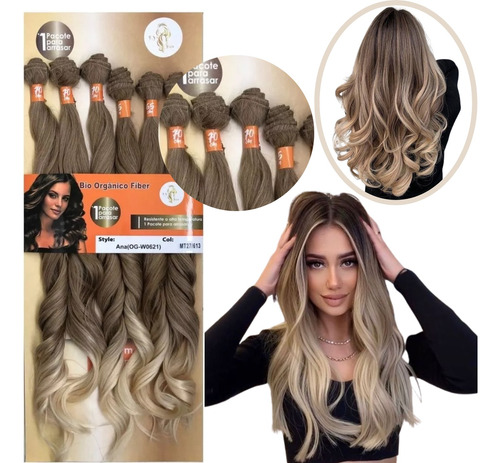 Cabelo Bio Orgânico Ondulado Ana Fy Hair 300gr 70cm Novidade