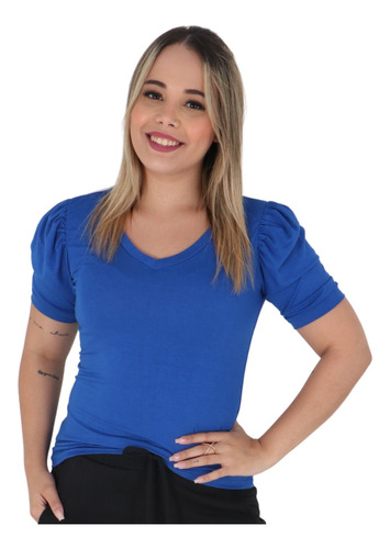 Blusa Feminina Blusinha Manga Curta Viscolycra Princesa Kt 3