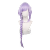 Genshin Impact Qiqi Halloween Cosplay Peruca Longo Cabelo