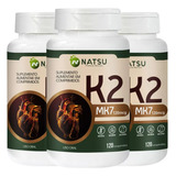 Kit 3x Vitamina K2 Mk7 Menaquinona-7 360 Comprimidos- Origin