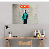 Minimalista Niño Bansky, Cuadro Decorativo Canvas