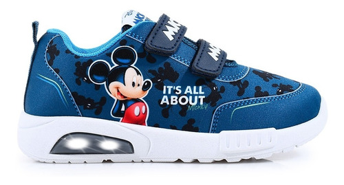 Zapatillas Footy Disney Mickey Pop Futbol Luz Led Niños