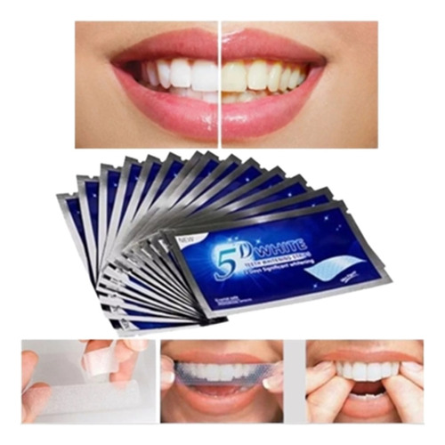 Branqueador Ultra Clareador Dental 28 Fitas 5d White Origina