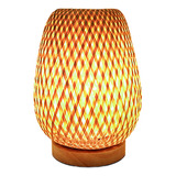 Lámpara De Mesa Bamboo Lampshade