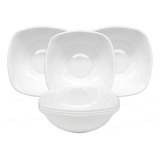 Bowl Compotera Cuadrada Vidrio Opal 15 Cm Carol Cocina Hsk Color Blanco