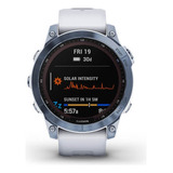 Reloj Gps Garmin Fenix 7 Zafiro Solar Titanio Dlc (47mm) Color De La Caja Azul Mineral Color Del Bisel Azul Mineral