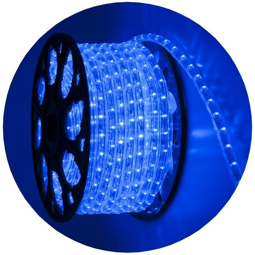 Manguera Tira Led 10 Mts Azul Exterior 220v Pack 5 Premium