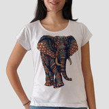 Remera Elefante Hindu Animales 2 Mujer Purple Chick