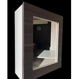 Mueble Organizador De Melamina C/ Espejo Tocador Flotante Vi