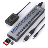 Concentrador Usb Alimentado - Wenter 16 Puertos Usb 3.0 Hub,