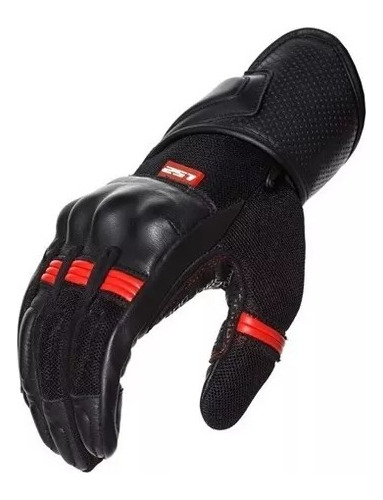 Guantes Verano Hombre Ls2 Hyperfresh Cuero Protecciones Fas