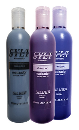 Shampoo Silver Matizador Violeta, Azul Y Gris