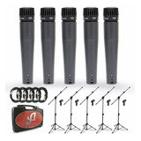 Kit Arcano 5 Mics Renius-7 Kit Xlr-xlr + 5 Pedestais