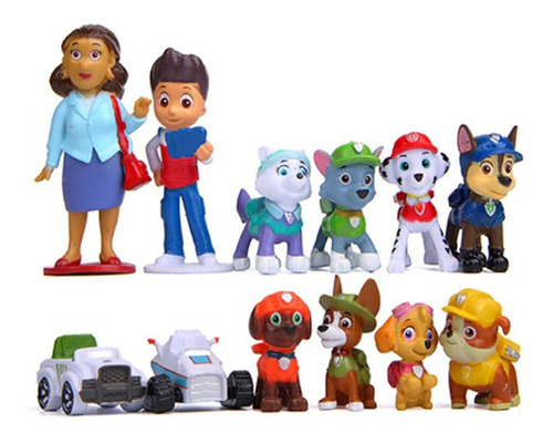 Paw Patrol Set De 12 Figuras Patrulla Canina - Envío Gratis