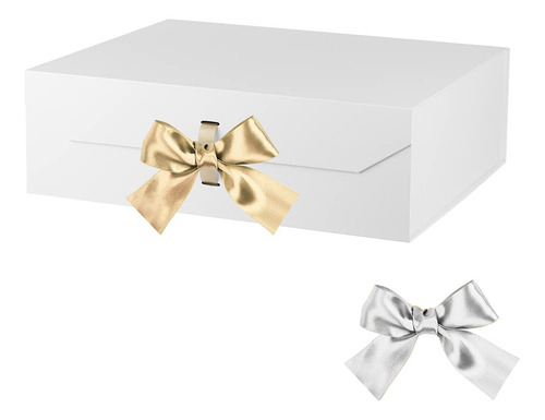 Caja De Regalo Extra Grande Blanca De 19 X 16 X 6 Pulgadas,