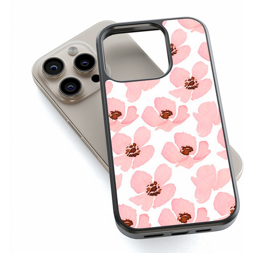 Funda Para iPhone Flores Flor Acuarela Rosa Damas