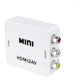 Conversor Hdmi A Rca Av Adaptador Tv Tubo Convertidor 1080