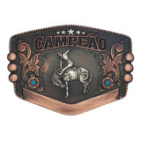 Fivela Campeão Montaria Em Cavalo (cobre/prata)