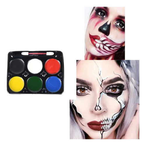 Pinta Caritas Maquillaje 6 Colores Halloween