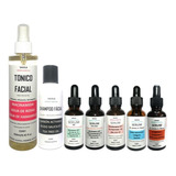 Kit Facial Serums, Tonico Y Shampoo Facial 7 Pzas. 