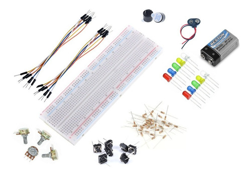 Kit Arduino Uno Mega Electronica Protoboard Resistencia Led 