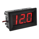 Mini Voltimetro Digital 12v 2 Fios Som Automotomotivo Verme