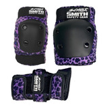 Set De Protecciones Smith Scabs 3 Pack Leopard Purple