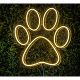 Painel Neon Pata De Cachorro Pet Instagramavel Iluminação 