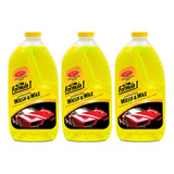 3 Shampoo Para Auto Con Cera Y Carnauba Formula 1 64 Oz