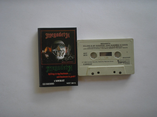 Megadeth Killing Is My Busiines Casete Printed  Usa 1985